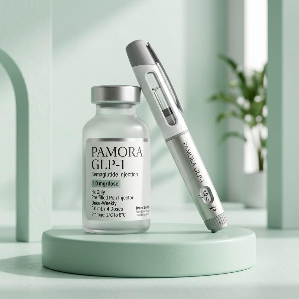 Pamora GLP-1 weight loss medication and injection pen